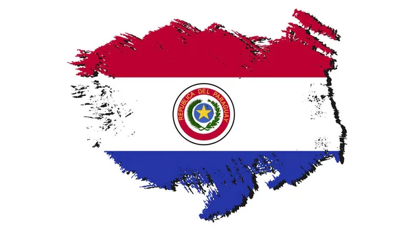 Арт Ілюстрація Прапор Нації Дизайну Розірваним Ефектом Символ Країни Парагвай — стоковий вектор