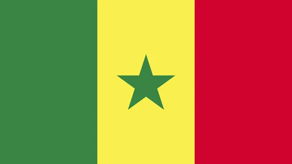 Art Illustration Projekt Narodowy Flaga Symbolem Kraju Senegalu — Wektor stockowy