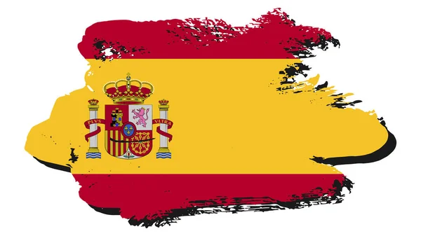 Art Illustration Diseño Bandera Nación Con Símbolo Signo País España — Vector de stock