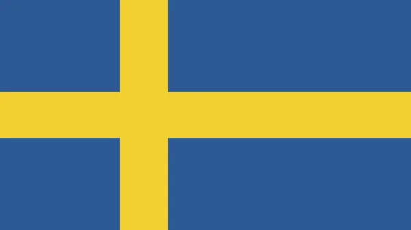 Art Illustration Σχέδιο Εθνική Σημαία Σύμβολο Χώρα Της Σουηδίας — Διανυσματικό Αρχείο