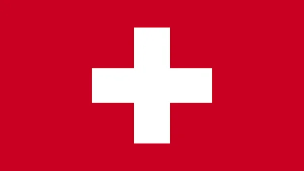 Şaret Sembolü Sviçre Olan Bir Ulus Bayrağı Tasarımı — Stok Vektör