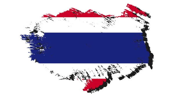 Art Illustration Ontwerp Natie Vlag Met Teken Symbool Land Thailand — Stockvector