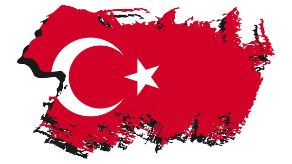 Arte Ilustración Diseño Bandera Nación Con Signo Símbolo País Turquía — Vector de stock