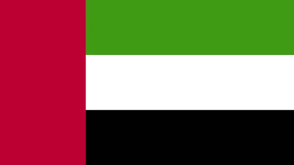Art Illustration Desain Bendera Bangsa Dengan Simbol Negara Uni Emirat - Stok Vektor