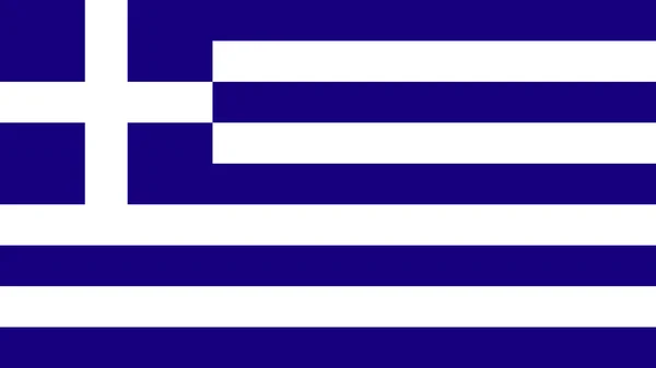 Art Illustration Design National Flag Sign Symbol Ελλάδα — Διανυσματικό Αρχείο