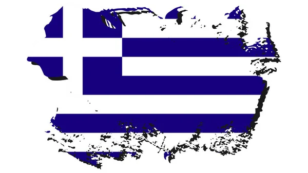 Флаг Страны Символическим Знаком Греция — стоковый вектор
