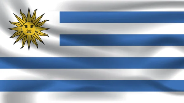 Ilustração Conceito Independência Nação Símbolo Ícone Realista Acenando Bandeira Colorido — Fotografia de Stock