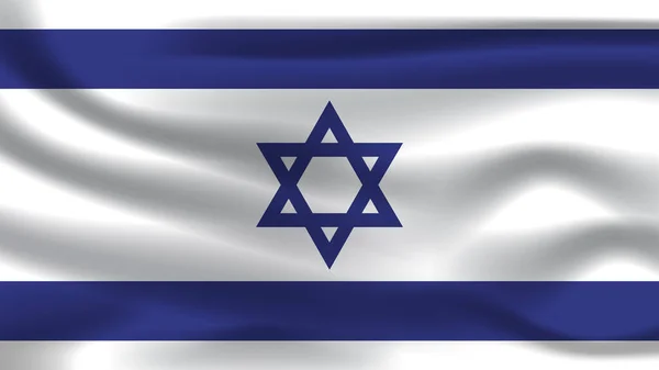 图解概念独立国家象征象征现实挥动国旗色彩斑斓的以色列国 — 图库照片