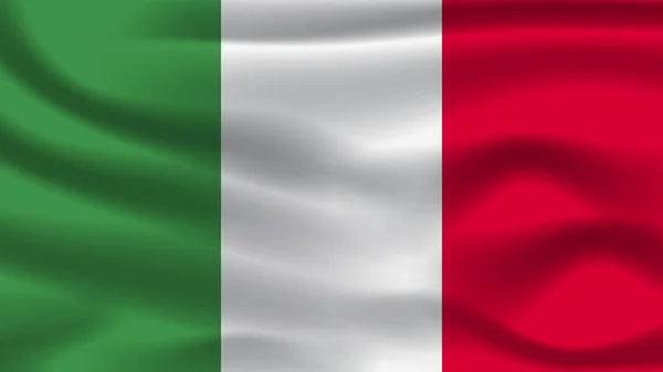 Illustrasjonskonseptet Uavhengighetsikon Realistisk Viftende Flagg Italias Fargerikt Land – stockfoto