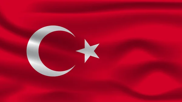 图解概念独立国家象征象征现实挥动国旗色彩艳丽的土耳其国家 — 图库照片