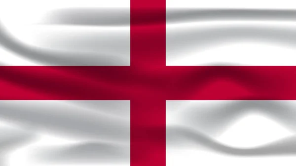 Ilustracja Koncepcja Niezależność Symbol Ikona Realistyczne Machanie Flaga Kolorowe Anglii — Zdjęcie stockowe
