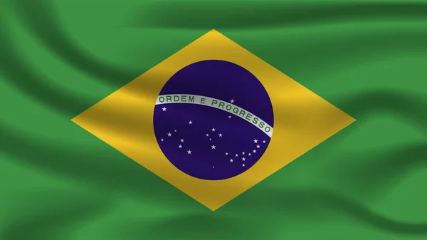 Символ Незалежності Ілюстрації Ікона Реалістичного Розмахування Прапором Колоритний Бразилії — стокове фото