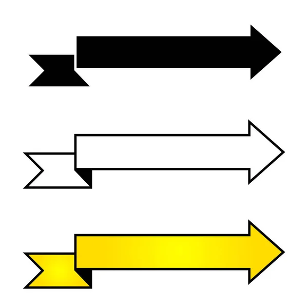 艺术图解设计概念条带装饰Icon符号弓形纸元件隔离 — 图库矢量图片