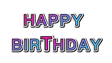 Animasyon Sanat Resimleri Tasarımı Soyut Metin Tasarımı Mutlu Yıllar Grafikleri Hareketi