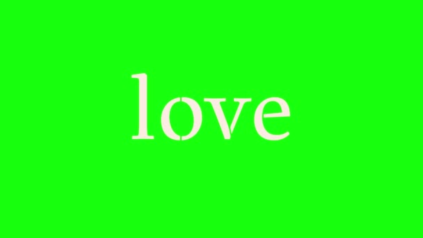アニメーション背景イラストデザイン要素モーショングラフィック愛の緑の画面 — ストック動画