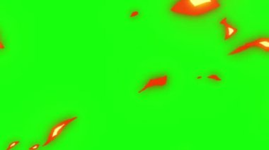 Art Illustration video video arkaplan grafik hareket animasyon 4k kalite görüntü tasarım kavramı ateş çizgi film pop yeşil ekran ile