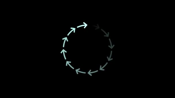 Ilustração Arte Carregando Arrow Animation Design Gráfico Looping Orbit Load — Vídeo de Stock