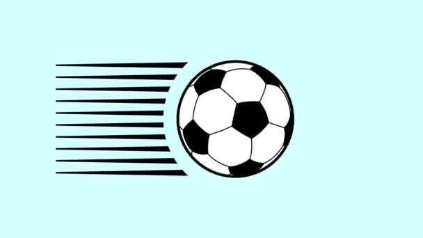 动画艺术图解动画运动符号卡通画足球动画球 — 图库视频影像