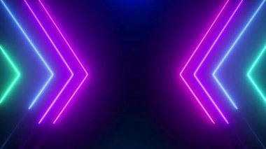 Animasyon Videosu 4K Motion Grafik Sanat Arkaplan Resimleri Neon Işık Dekorasyonu Canlandırması