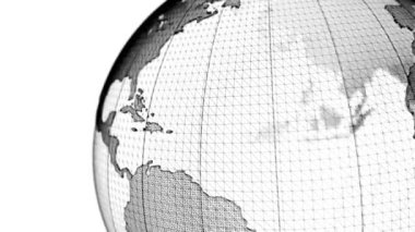 4K Animasyon Video Arkaplan Resimlendirme Sanatı Canlandırma Hareketi Globe World Earth Grafiği