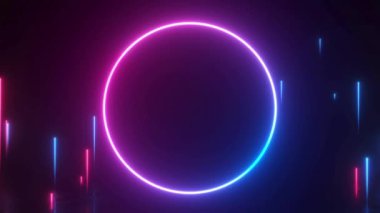 Animasyon Videosu 4K Motion Grafik Sanat Arkaplan Resimleri Neon Işık Dekorasyonu Canlandırması