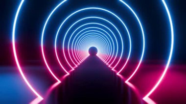 Animasyon Videosu 4K Motion Grafik Sanat Arkaplan Resimleri Neon Işık Dekorasyonu Canlandırması