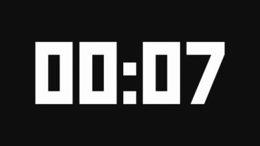 Video Animasyonu 4K Arkaplan Hareketi Grafik Sanat Çizimi Sayım Geri Alım Zamanlayıcısının Canlandırması