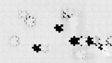 4K Animasyon Videosu Arkaplan Hareketi Grafik Çizim Sanatı Bulmaca Düzeni Canlandırması