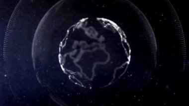 4K Animasyon Video Arkaplan Resimlendirme Sanatı Animasyon Hareketi Yerküre Dünyası Grafiği