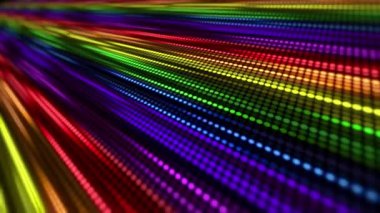 Animasyon Videosu 4K Motion Grafik Sanat Arkaplan Resimleri Gökkuşağı Renkli Elementi Canlandırması