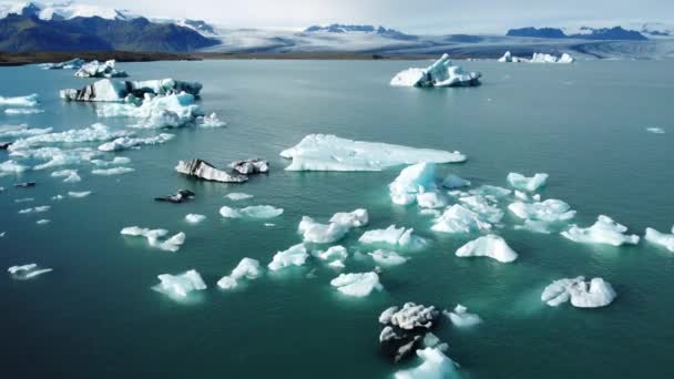 Nature Iceberg Melts Blue Glacier Lagoon Pure Water Iceland Beautiful — Stock Video