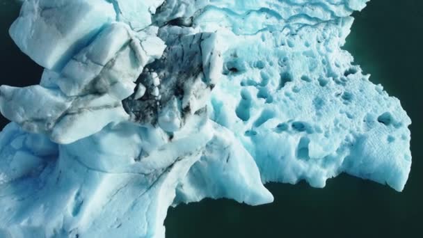 Nature Iceberg Melts Blue Glacier Lagoon Pure Water Iceland Beautiful — Stock Video
