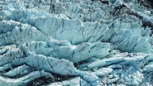 Natura Lodowiec Vatnajokull Islandii Biały Śnieg Niebieski Sezon Zimowy Widok — Wideo stockowe