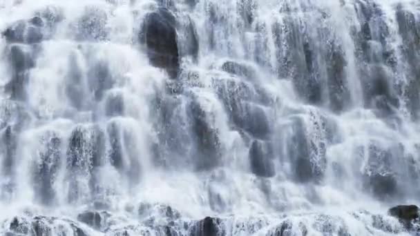 Potente Cascata Dynjandi Islanda Paesaggio Naturale Filmati Alta Qualità — Video Stock