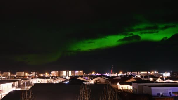 Prawdziwe Biegunowe Światła Północne Piękny Czas Rzeczywisty Upływ Zorzy Polarnej — Wideo stockowe