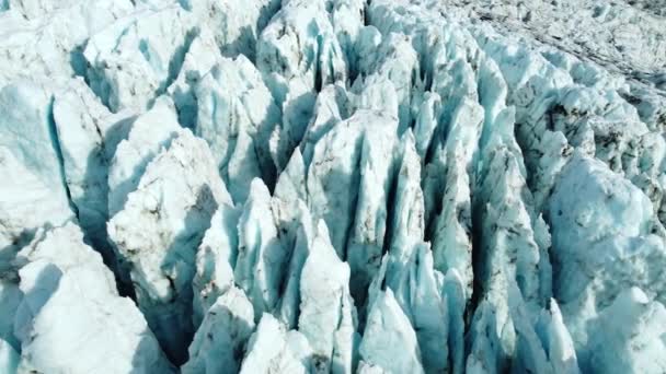 Zlanda Daki Doğa Vatnajokull Buzulu Beyaz Kar Mavi Buz Mevsimi — Stok video