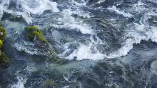 7680X4320 Corrente Água Pura Que Atravessa Pedras Pedra Água Rio — Vídeo de Stock