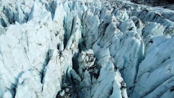 Glaciar Vatnajokull Islandia Hermosa Temporada Invierno Con Hielo Azul Nieve — Vídeo de stock