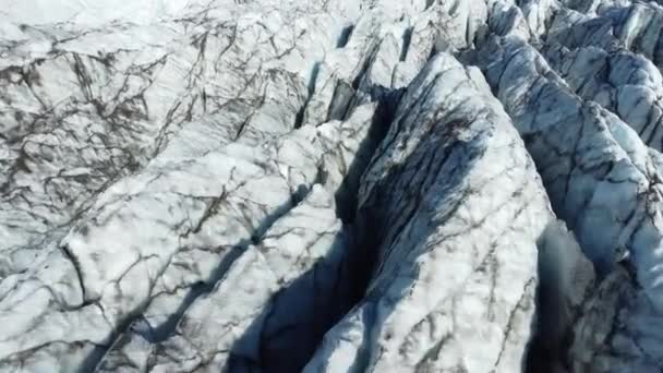 Natura Lodowiec Vatnajokull Islandii Biały Śnieg Niebieski Sezon Zimowy Widok — Wideo stockowe