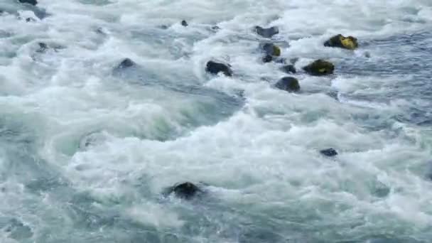 Водопад Санрайз Горный Ледник Исландии Красивый Чистый Природный Ландшафт Выстрел — стоковое видео