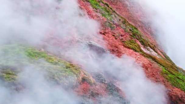 Γεωθερμική Περιοχή Στην Ισλανδία Φυσική Θερμή Πηγή Εκπληκτικό Βραστό Νερό — Αρχείο Βίντεο