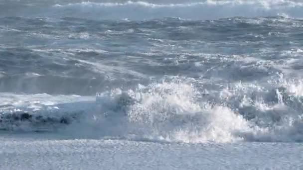 Vague Puissante Océan Tempête Dans Océan Atlantique Marée Mer Fabuleuse — Video