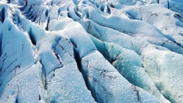 Natureza Geleira Vatnajokull Islândia Neve Branca Azul Gelo Inverno Temporada — Vídeo de Stock