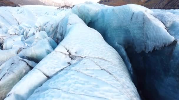 Льодовик Ватнайокутль Англ Nature Vatnajokull Glacier Ісландський Білий Сніг Блакитний — стокове відео