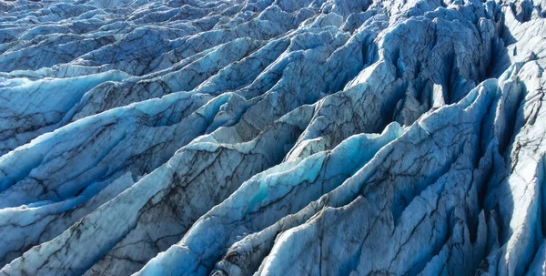 Obrovský Ledovec Čistě Modrým Ledem Slunečného Počasí Ledovec Vatnajokull Pokryl — Stock fotografie