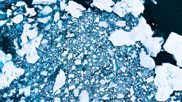 Melting Arctic Ice Ocean Water Blue Glacier Ice Covered Snow - Stock-foto