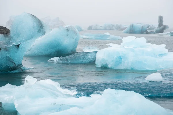 Geleira Islândia Gelo Azul Puro Estação Inverno Paisagem Natural Bonita — Fotografia de Stock