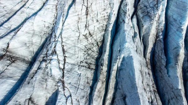 Огромный Ледник Голубым Льдом Солнечную Погоду Ледник Ватнайокалл Исландии Красивый — стоковое фото