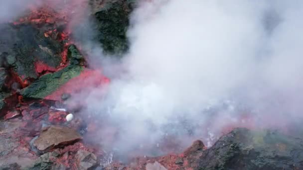 Zone Géothermique Islande Source Thermale Naturelle Superbe Eau Claire Bouillante — Video