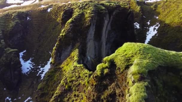 Canyon Islândia Atração Turística Mundialmente Famosa Paisagem Natural Cênica Islândia — Vídeo de Stock
